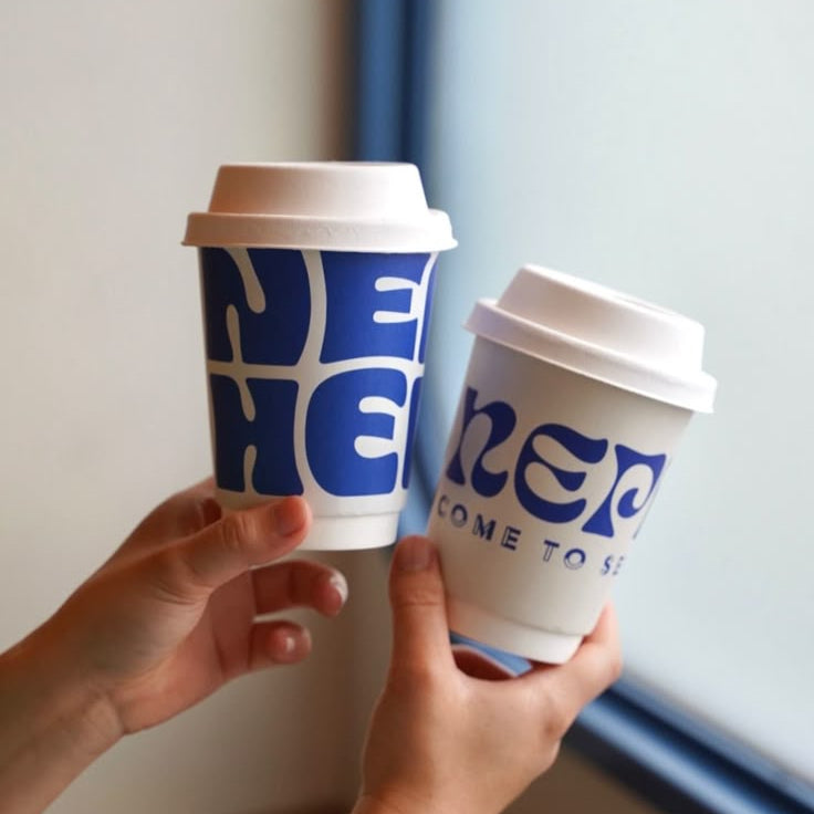custom double wall coffee cups, coffee cups by Packarooo, Packarooo packaging, packaroo