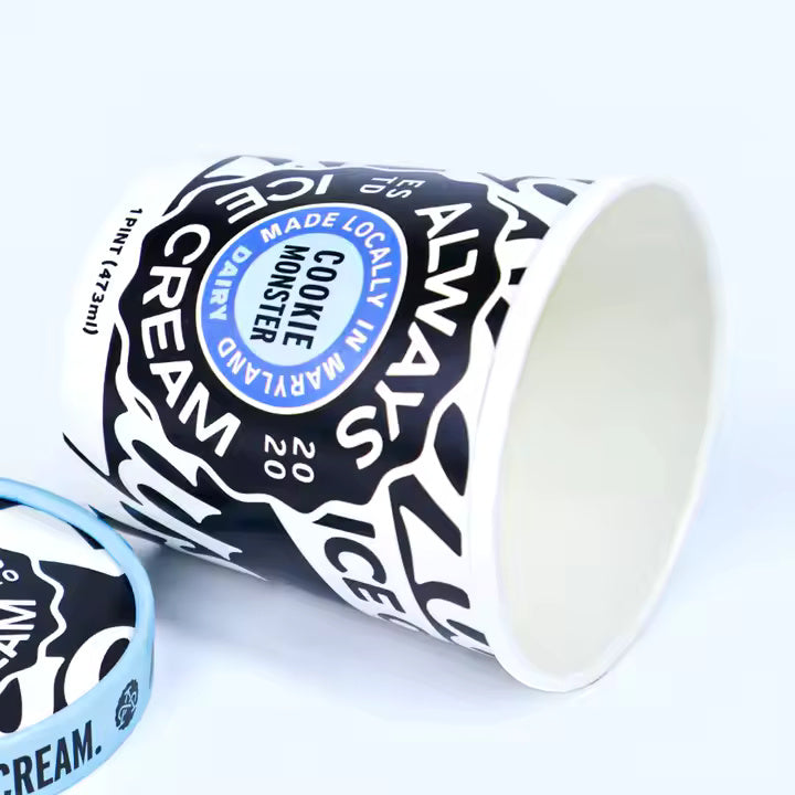 Custom Paper ice cream cups, Ice Cream Packaging, Packarooo packaging, ice cream cups by Packarooo, packaroo