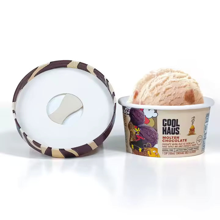 custom plastic spoon n lids, Ice Cream Packaging, ice cream cups by Packarooo, packaroo
