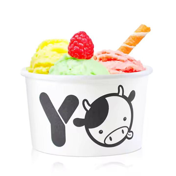 custom compostable ice cream cups, Ice Cream Packaging, Packarooo packaging, ice cream cups by Packarooo, packaroo