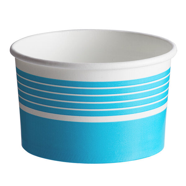 blue custom ice cream cups, Ice Cream Packaging, ice cream cups by Packarooo, packaroo