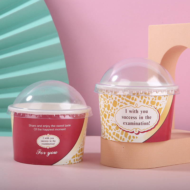 ice cream plastic dome lids. Ice Cream Packaging, ice cream cups by Packarooo, packaroo