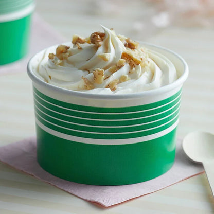 green ice cream cups, ice cream cups by Packarooo, packaroo