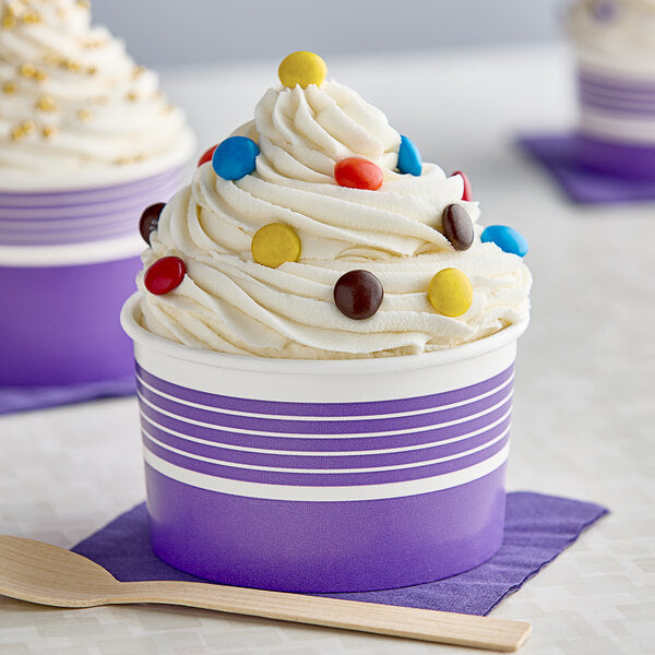 purple ice cream cups, Ice Cream Packaging, ice cream cups by Packarooo, packaroo
