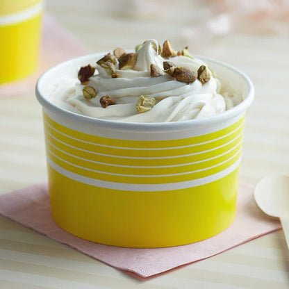 yellow ice cream cups, Packarooo ice cream cups, packaroo